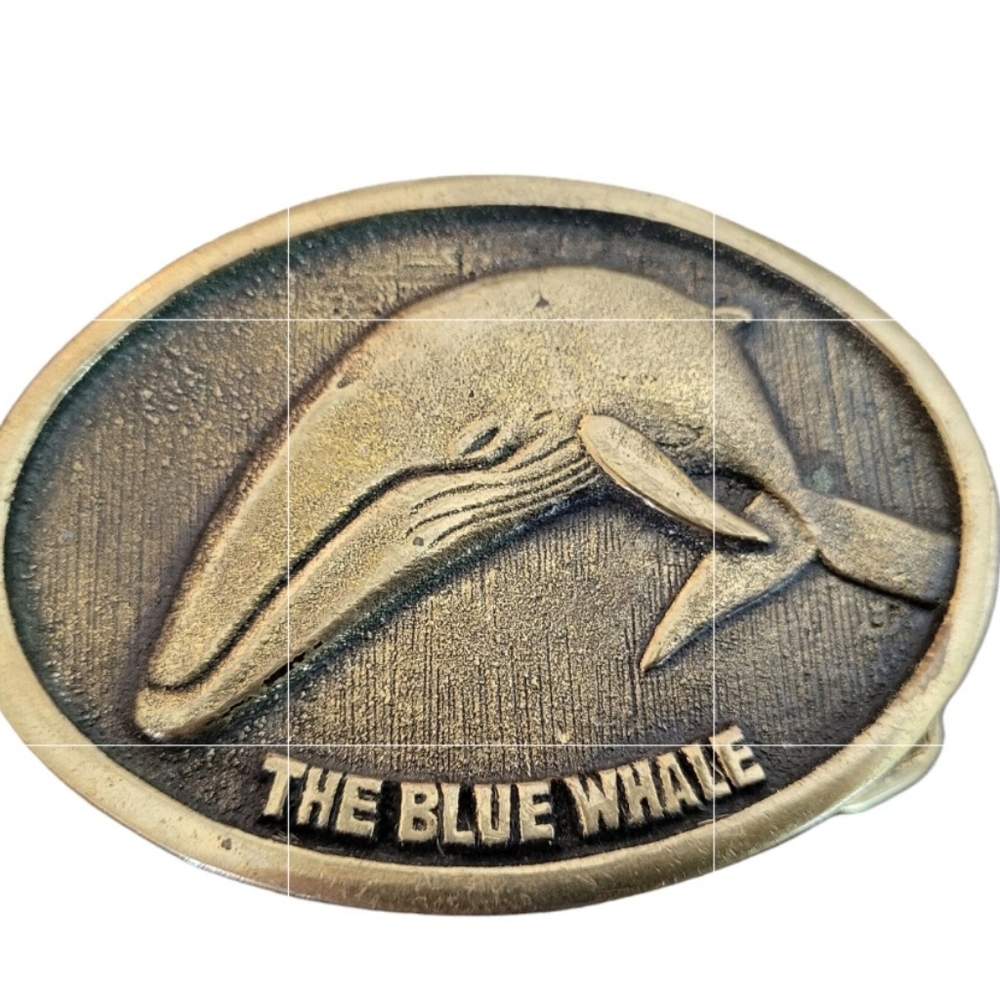 Solid Brass The Blue Whale Belt Buckle
